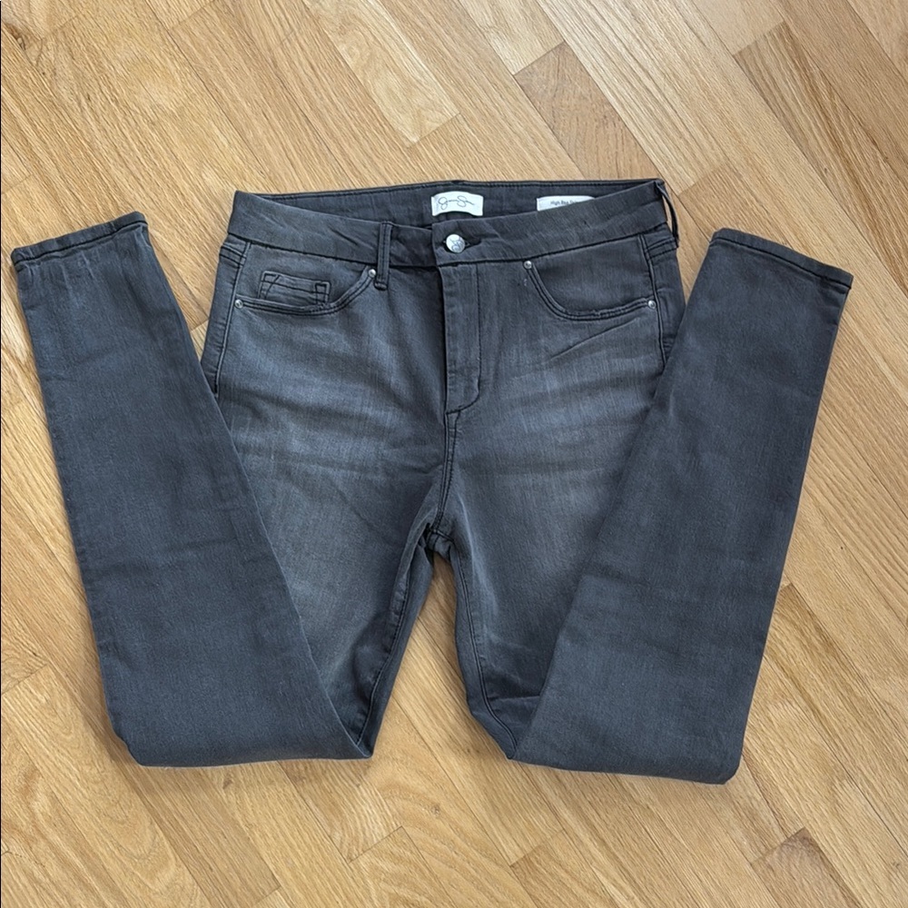 Jessica Simpson Women's Gray High Rise Skinny Jeans sz 10/30